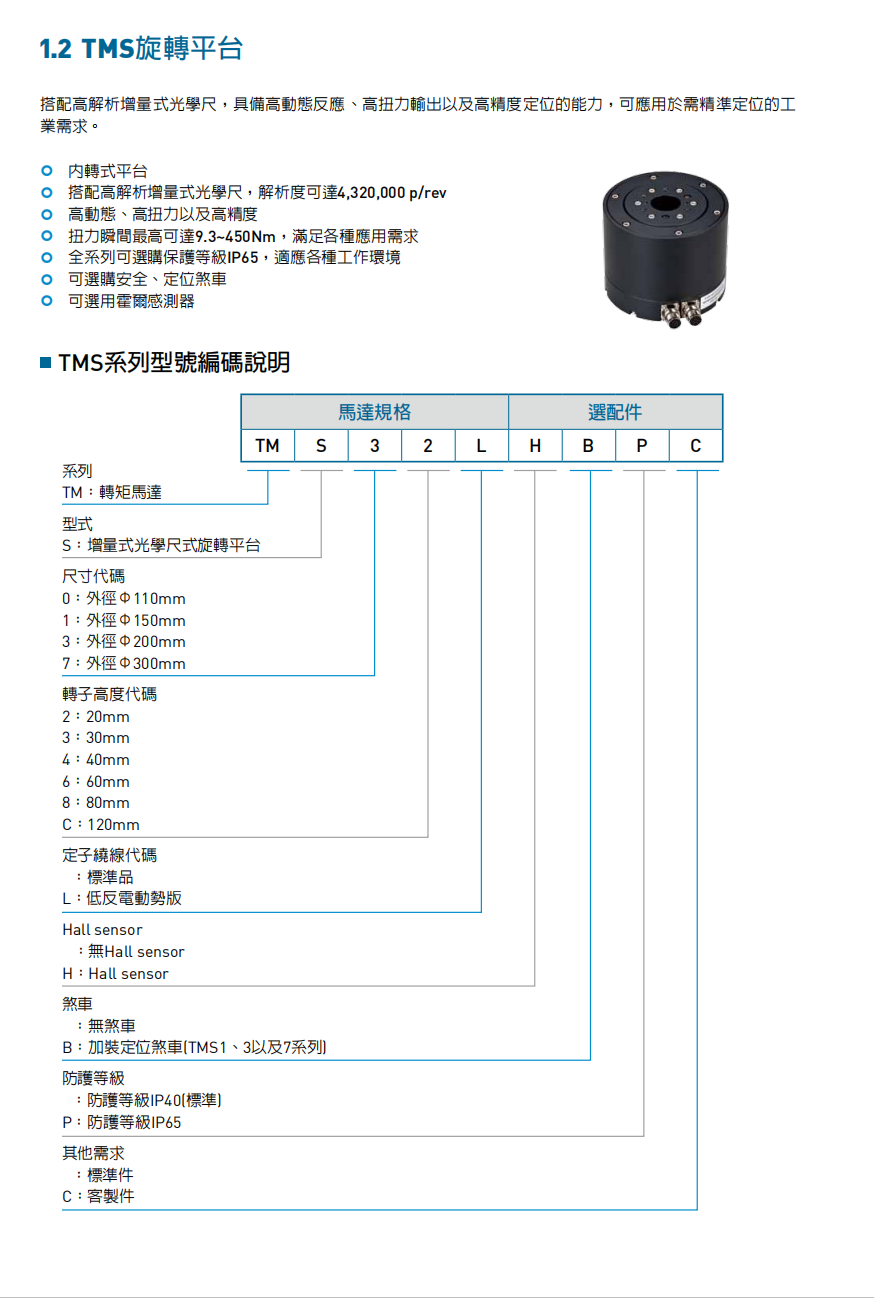 上銀直驅(qū)電機(jī)DMS7CLG